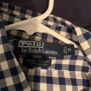 Polo by Ralph Lauren Navy and White Plaid Shirt